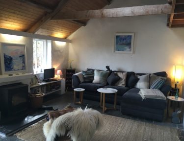 Cornish cottage open plan living room