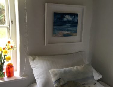 Cosy bedroom pillows in the cottage